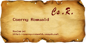 Cserny Romuald névjegykártya